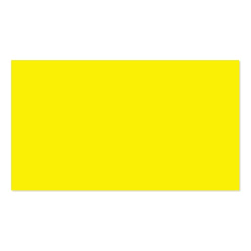 Bright Yellow Business Card Template (back side)