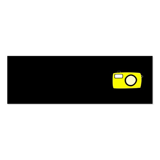 Bright Yellow Camera. On Black. Business Card Templates
