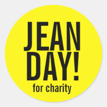 Bright Yellow Casual Day Stickers