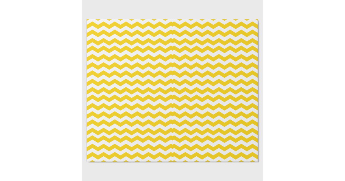 Bright Yellow Chevron Pattern DIY Color Wrapping Paper Zazzle