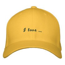 Bright yellow custom cap embroidered hats