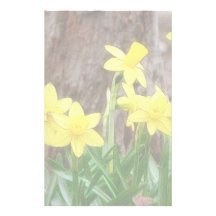 Bright Yellow Daffodils Customized Stationery