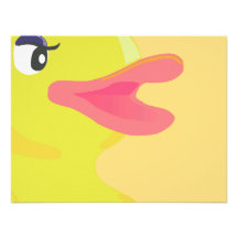Bright Yellow Duck Big Bill Personalized Invites