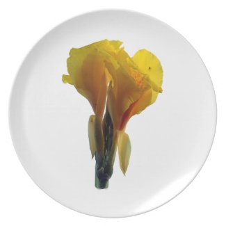 Bright Yellow Flower Cutout Picture Photo plate