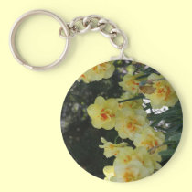 Bright yellow flowers keychains