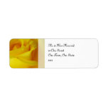 Bright Yellow Glowing Rose Wedding Return Address Labels