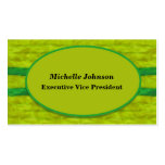 bright yellow green texture design business cards