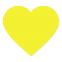 Bright Yellow Heart Sticker