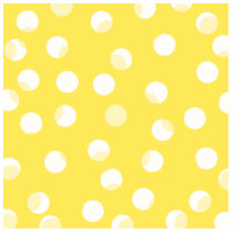 Bright yellow, light yellow, white spotty pattern. acrylic cut outs