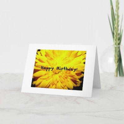 Free Birthday Cards Images. Yellow Mum irthday card