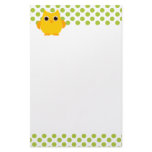 Bright Yellow Owl Stationery Design