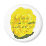 Bright Yellow Rose, Save the date wedding magnets magnets