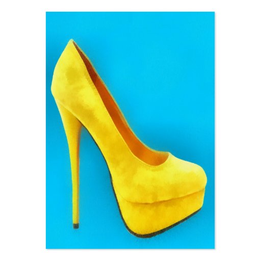 Bright Yellow Shoe Painting Business Cards