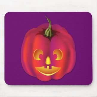 Brightly Colored Jack-O-Lantern Halloween Mousepads