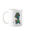 Brightly Colored Map of Seattle mugs by greenbaby Brightly Colored Map of Seattle mugs