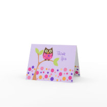Brightly Colored Owl Card