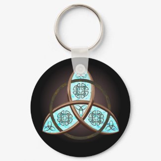 Brightly Colored Trinity Celtic Knot keychain