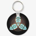 Brightly Colored Trinity Celtic Knot keychains