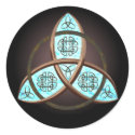Brightly Colored Trinity Knot stickers