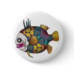 Brightly colored tropical fish - 2 buttons