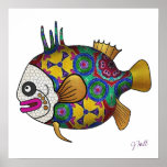 Brightly colored tropical fish - 2 poster