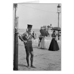 Brighton Beach Lifeguard, early 1900s Greeting Card