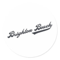 Brighton Beach Round Sticker