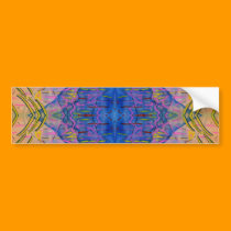 Brilliant Blue Abstract Line and Shape Design bumper stickers