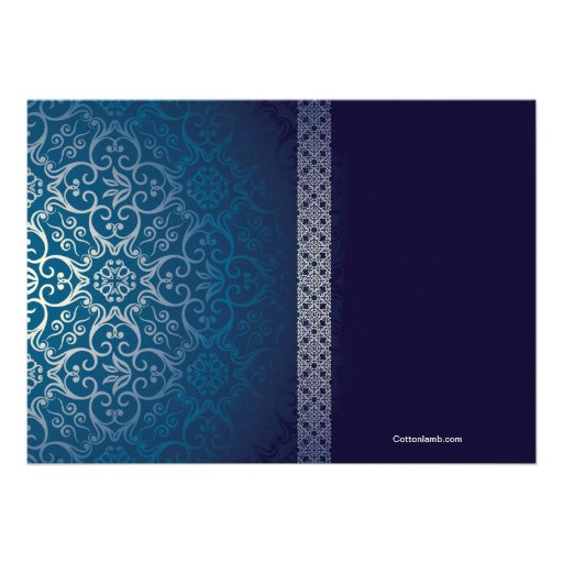 Brilliant Blue Photo Invitation (Horizontal)