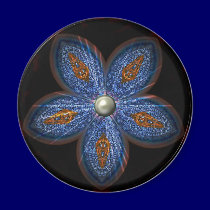 Brilliant Blues Batik magnets