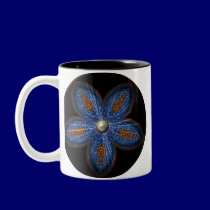 Brilliant Blues Batik mugs