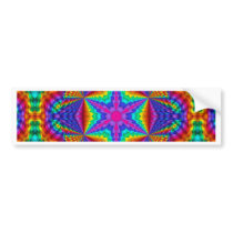 Brilliant Colored Ribbon Kaleidoscopic Design bumper stickers