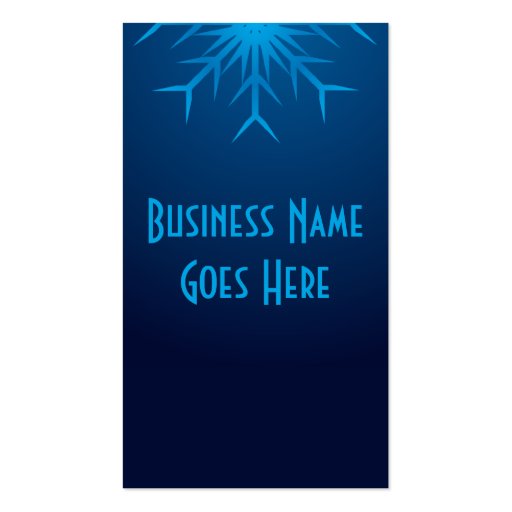 brilliant snowflake business card template (back side)