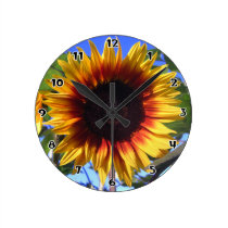 Brilliant Sunflower Round Wall Clock