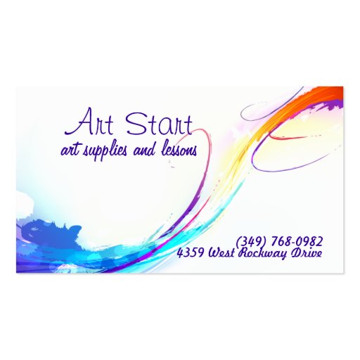 Brilliant Watercolors III Business Cards (front side)