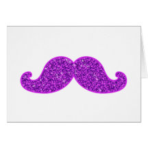 Brillo púrpura del bigote retro femenino de la div felicitacion 