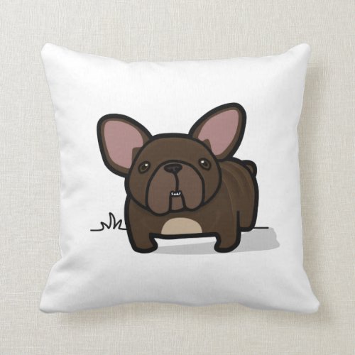 frenchie throw pillow