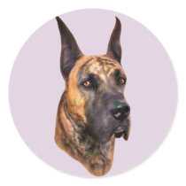 Brindle Great Dane Bust stickers by DanesRUs Brindle Great Dane Bust stickers