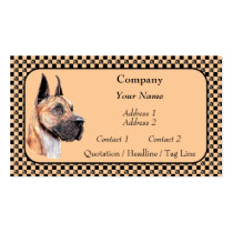 Brindle Great Dane Show Colors Business Cards business cards