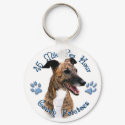 Brindle Greyhound Couch Potato keychains