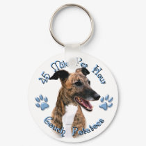 Brindle Greyhound Couch Potato keychains