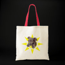 Brindle Greyhound Sunshine Dog Lover Tote Bag