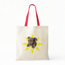Brindle Greyhound Sunshine Dog Lover Tote Bag by SmilinEyesTreasures Brindle Greyhound Sunshine Dog Lover Tote Bag