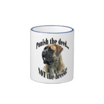 Brindle Mastiff Punish the Deed Mug mugs