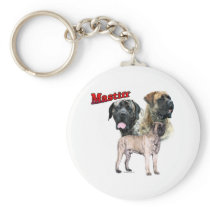 Brindle Mastiff trio Keychain keychains