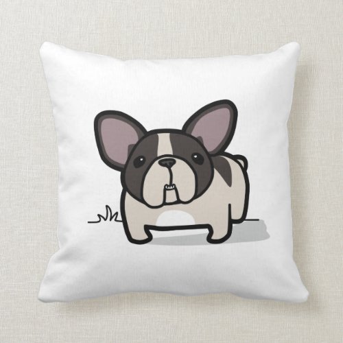 frenchie throw pillow