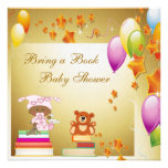 Bring a Book African American Girl Baby Shower Personalized Announcements