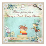 Bring a Book Alice in Wonderland Baby Shower Invitation