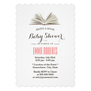 Bring a Book Baby Shower Invitations