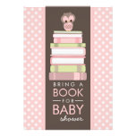 Bring A Book Sweet Girl Owl Baby Shower Invitation